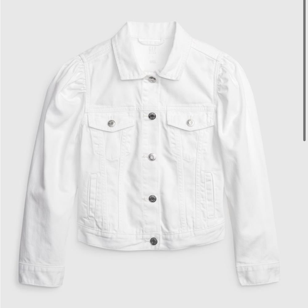 Gap white denim jacket